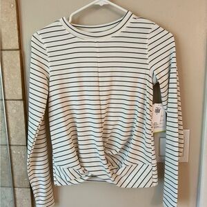 NWT old navy Striped Long Sleeve Top - Black and White XS
